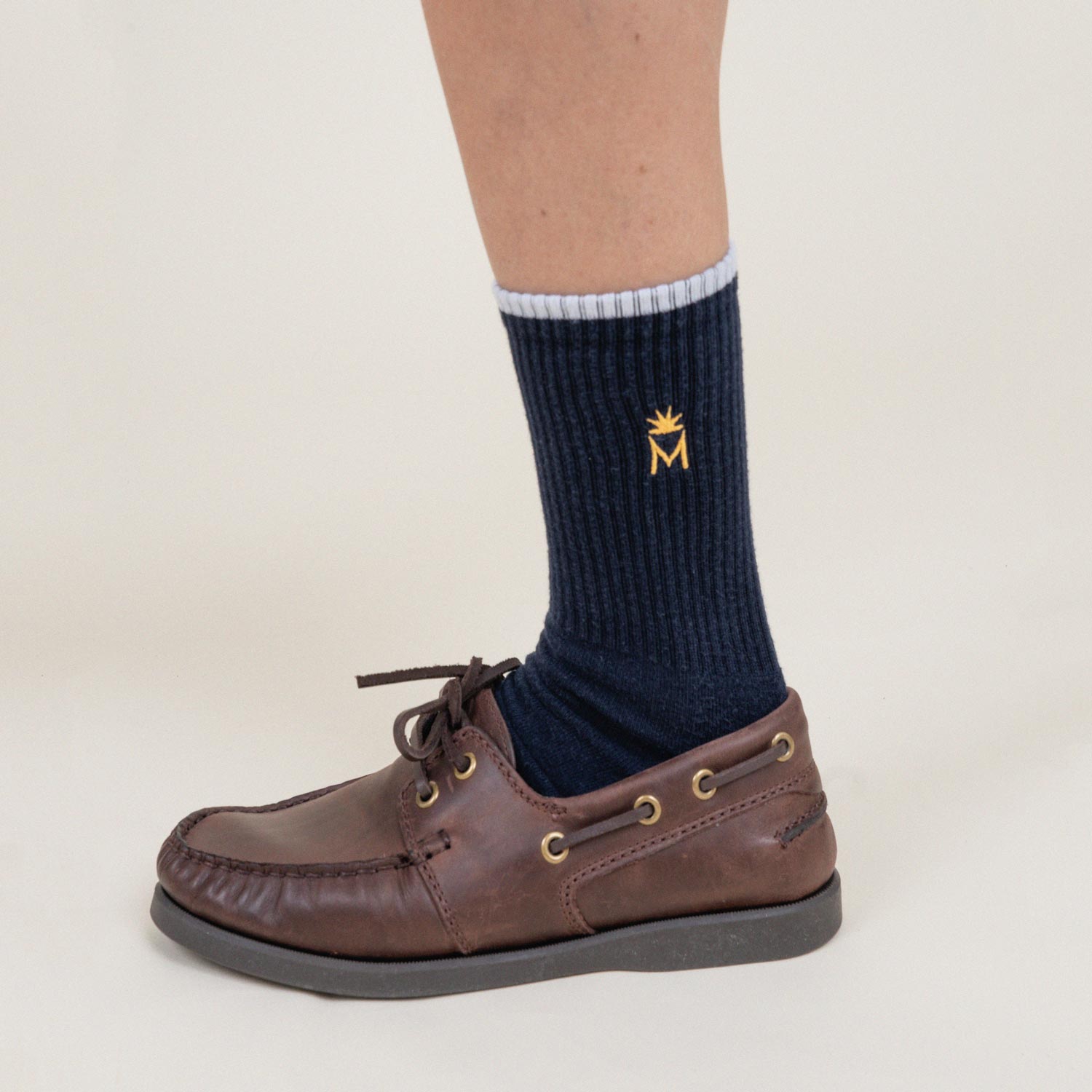 MANGOLA-Socks_leg_dark-blue_side2 #color_dark blue