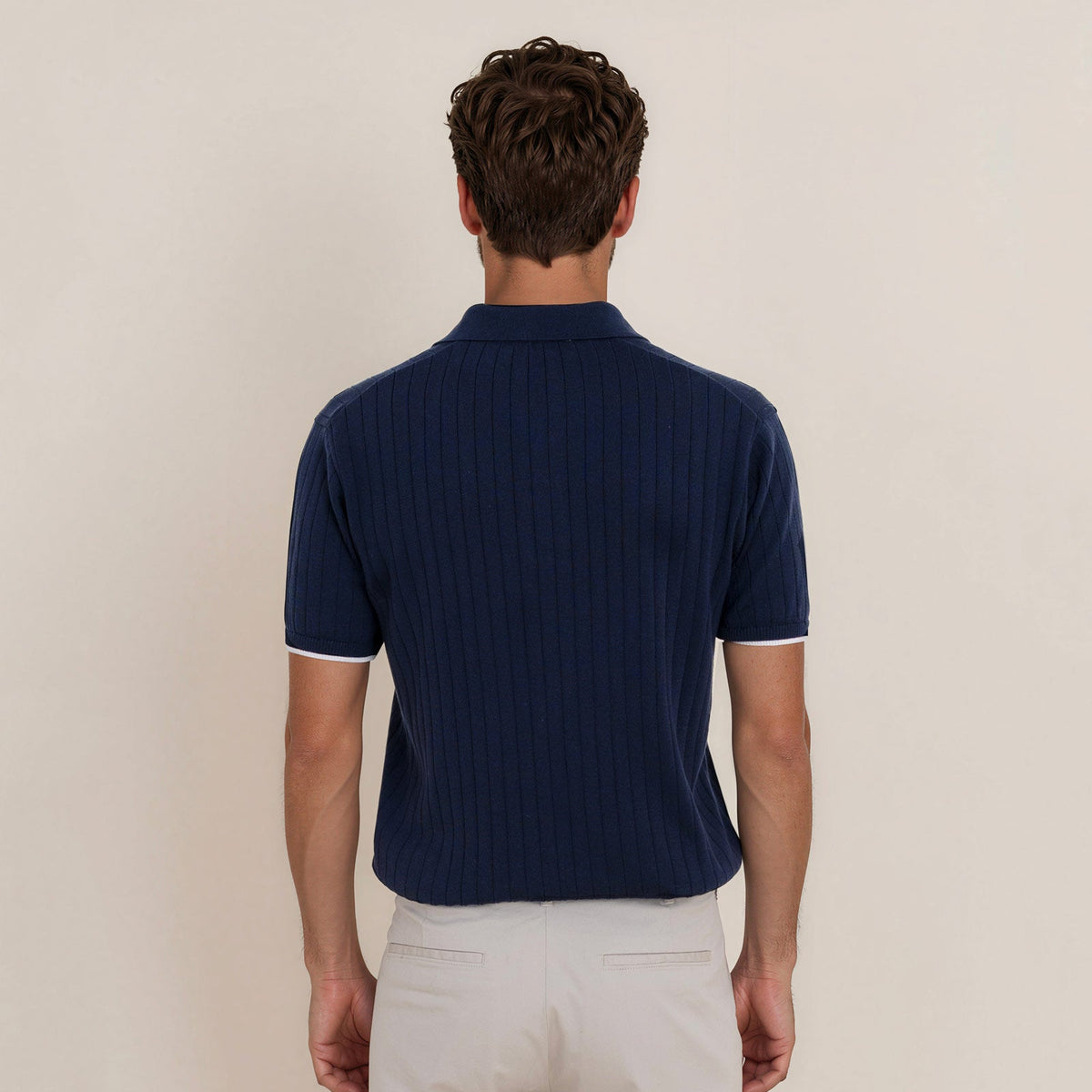 LEGNA Knit Polo Ribbed
