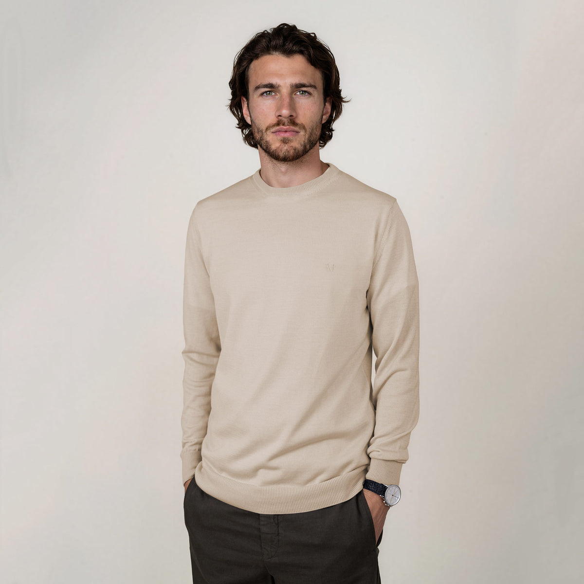 LEGNA-Sweater-Lightweight_man_beige_front #color_beige