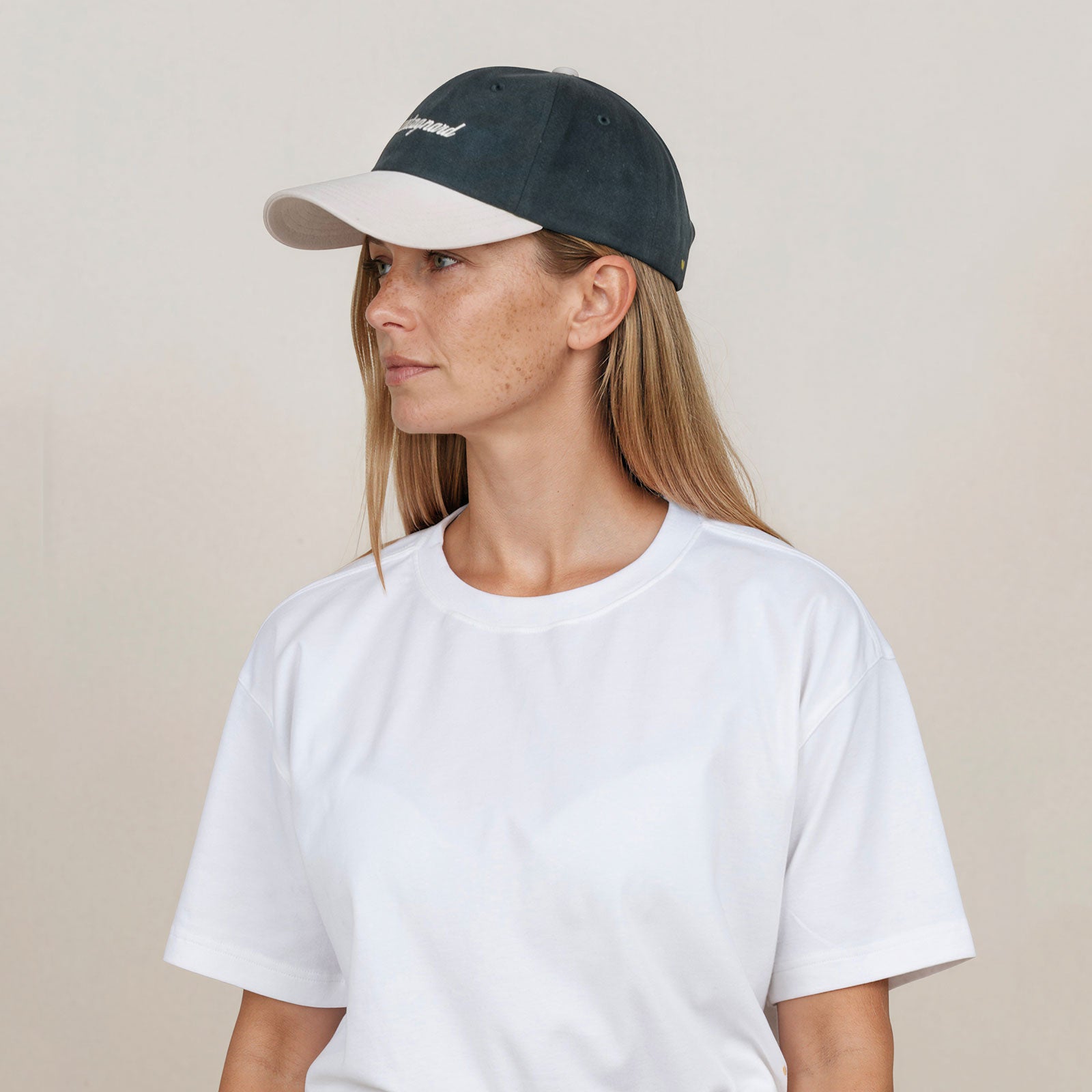 MANGOLA-Baseball-Cap_woman_dark-green-beige_back #color_dark green