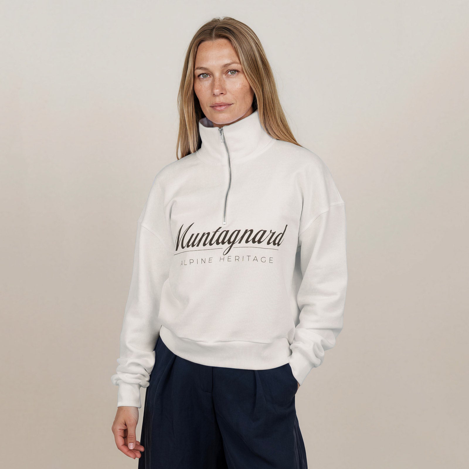 MANGOLA-Half-Zip-Sweatshirt_woman_white_front #color_white