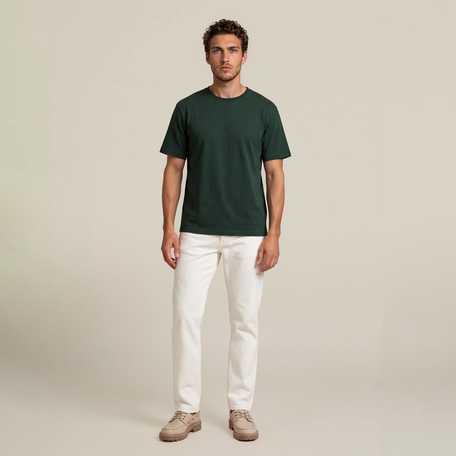 MANGOLA-T-Shirt-Relaxed_man_dark-green_front-full #color_dark green